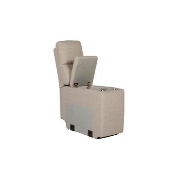 Rusto Console Sectional (with USB Charger) Mushroom Fabric